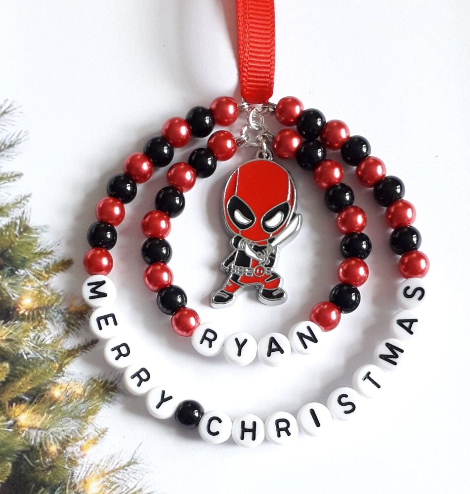 Deadpool Character Personalised Christmas Tree Decoration - Wolverine also available