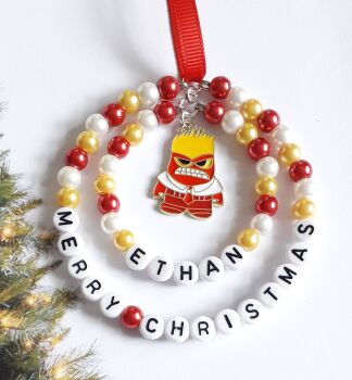 Inside Out - Anger Character Personalised Christmas Tree Decoration