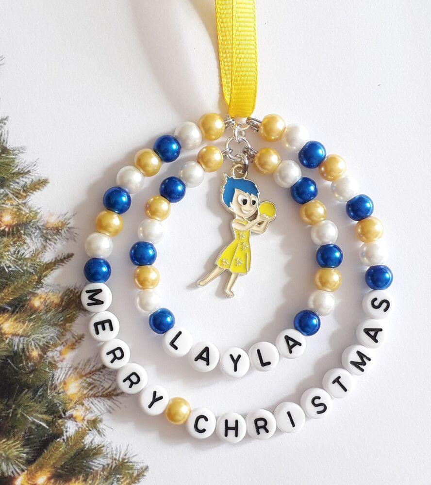 Inside Out - Joy Character Personalised Christmas Tree Decoration