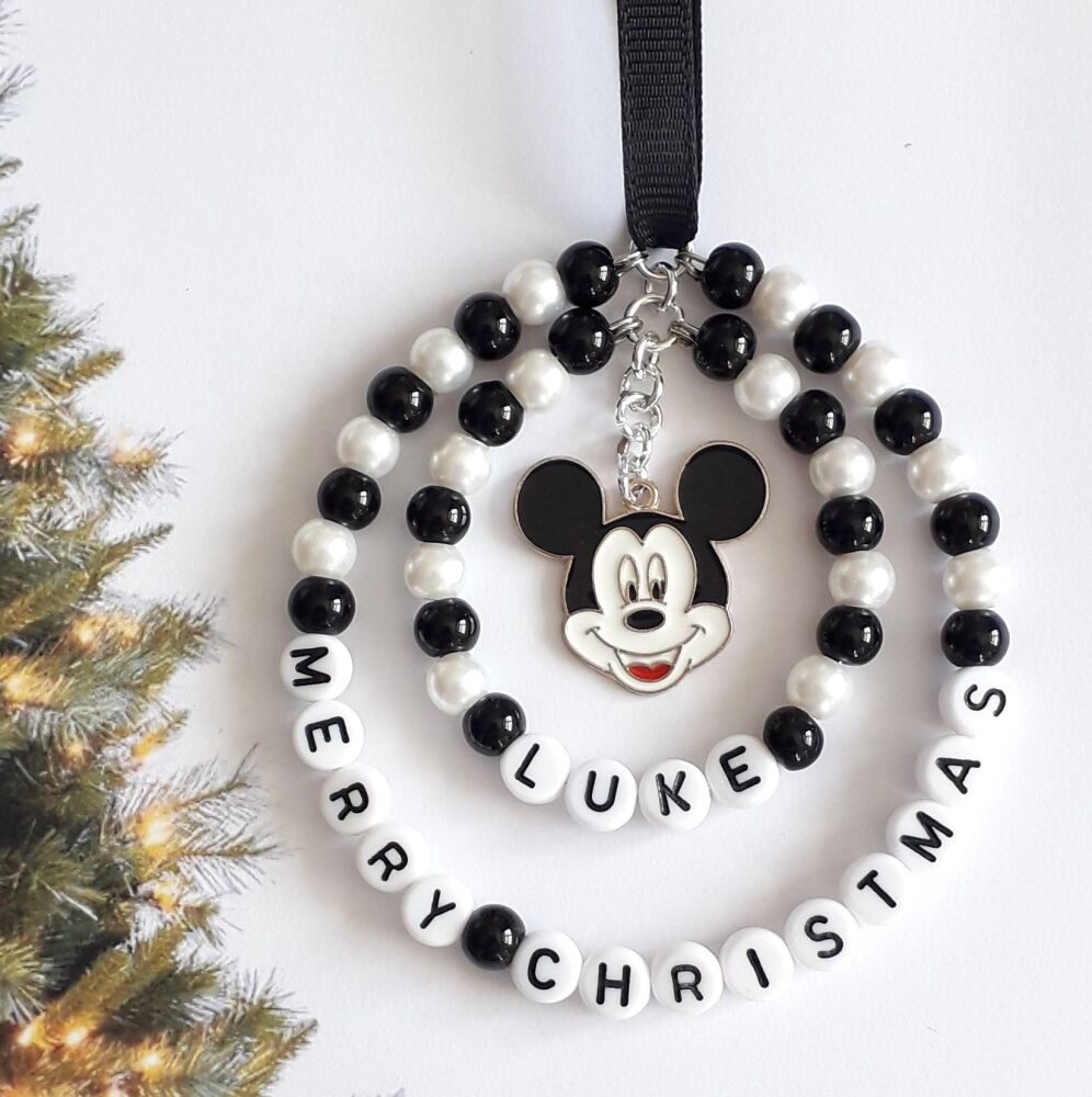 Mickey Mouse Character Christmas Tree Decoration Personalised