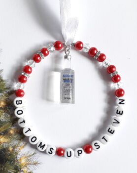 Absolut Vodka Mini Bottle Charm Personalised Christmas Tree Decoration