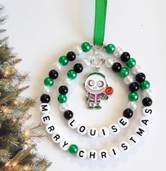 Barrel / Nightmare Before Christmas Character Christmas Tree Decoration Personalised