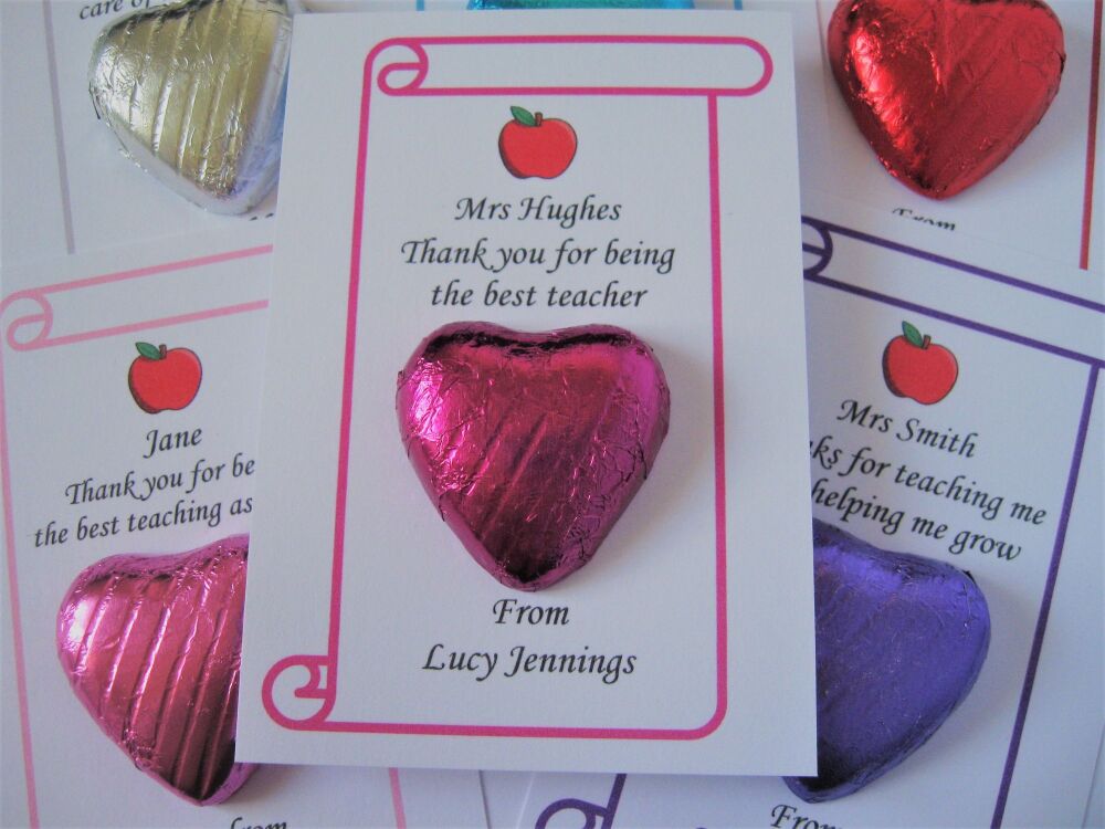 Thank You Chocolate Heart Apple Design