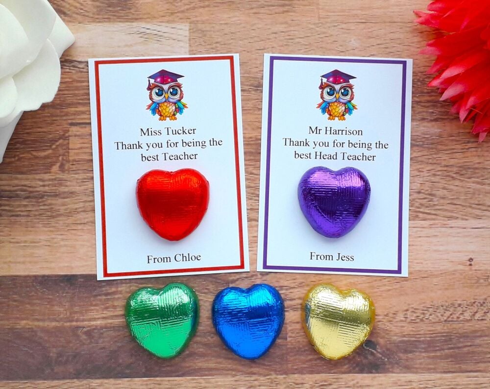 Rainbow School Owl Design Chocolate Gift