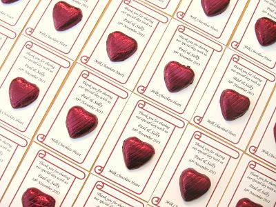 Single Chocolate Heart on Personalised Card - CC1012