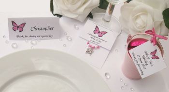 Butterfly Design - Placecard / Favour / Gift Tag Set - CC1101