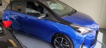 SOLD ~ 2017 Blue/Black Toyota Yaris 1500cc Petrol 5 Door Hatchback 23,000 Miles 2 owners from new