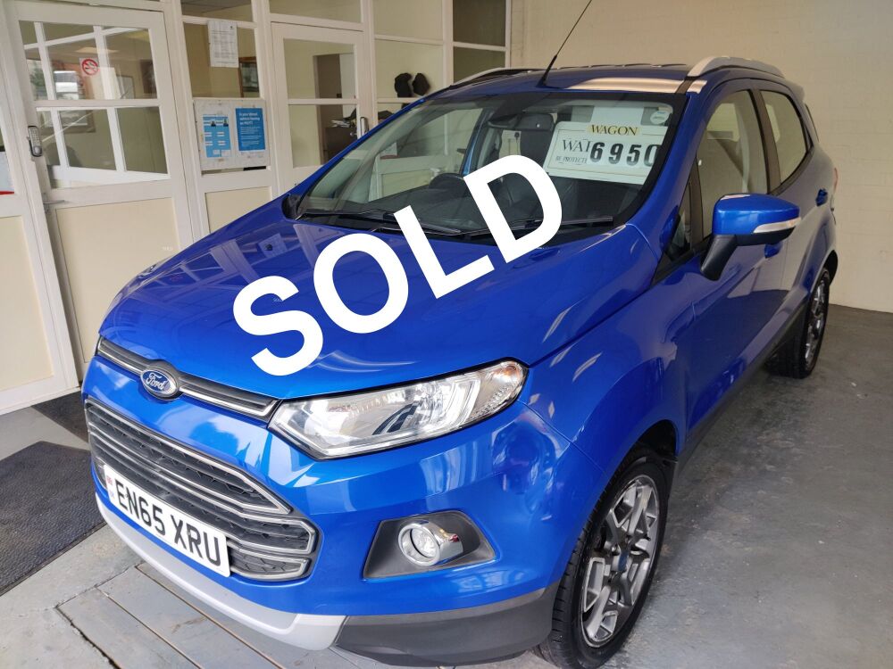 Sold - 2016 Blue Ford Eco Sport Titanium TDCI Diesel 57000 3 Owners