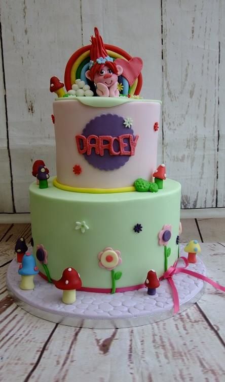 trolls birthday cake