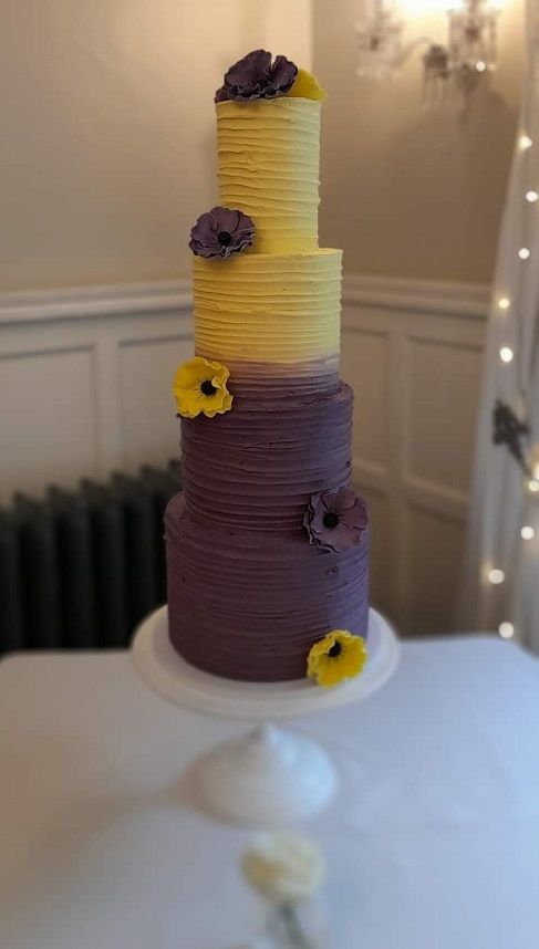 Purple wedding cakes Bristol