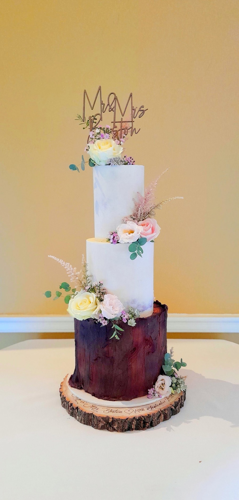 Wick farm semi naked wedding cake
