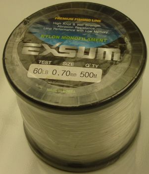 Exsum 0.7mm Mono Line on 500m Spool (60 lbs)