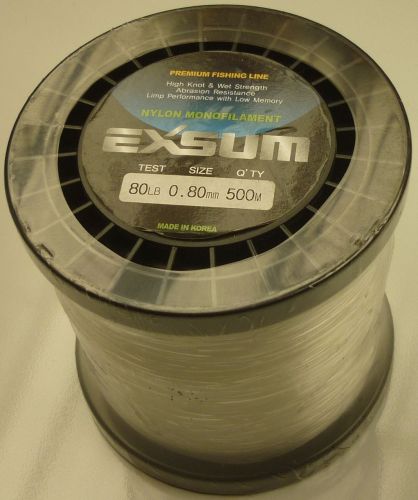 Exsum 0.8mm Mono Line on 500m Spool (80 lbs)