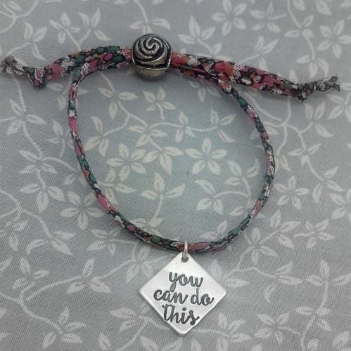Weight Loss Base Bracelet - You Can Do This - 12 differnt fabrics available