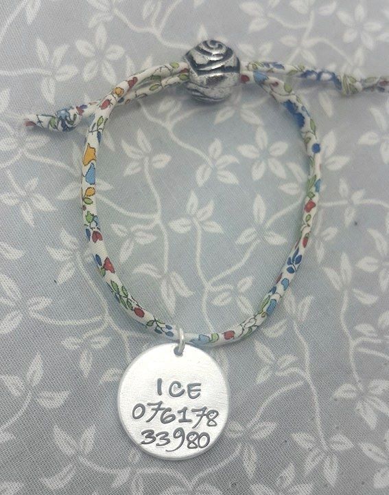Medical Base Bracelet - ICE Number - 12 differnt fabrics available to choos