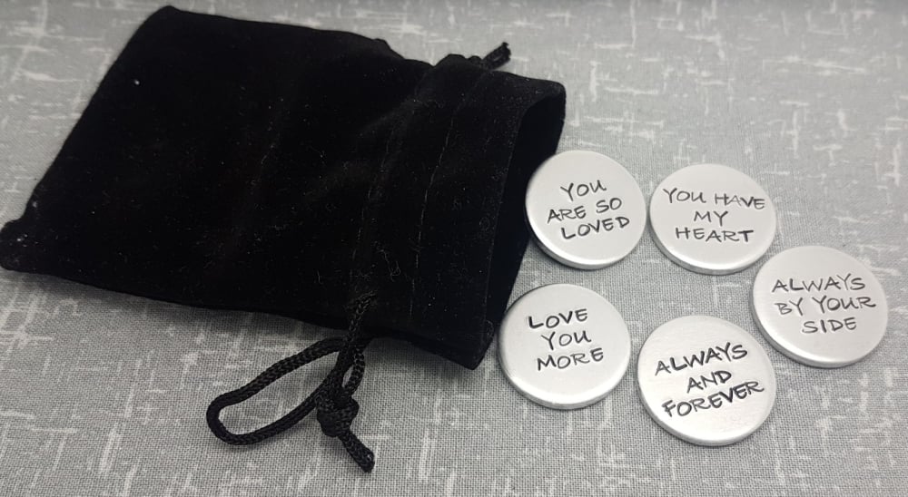 Love Quote Tokens - Set of 5 
