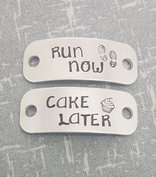 Run Now.. Cake Later - Trainer Tags