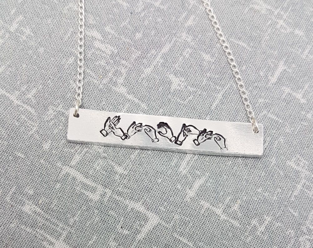 BSL Name Necklace