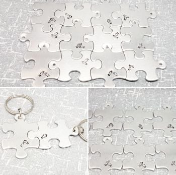 BSL Puzzle Piece Initial Keyring