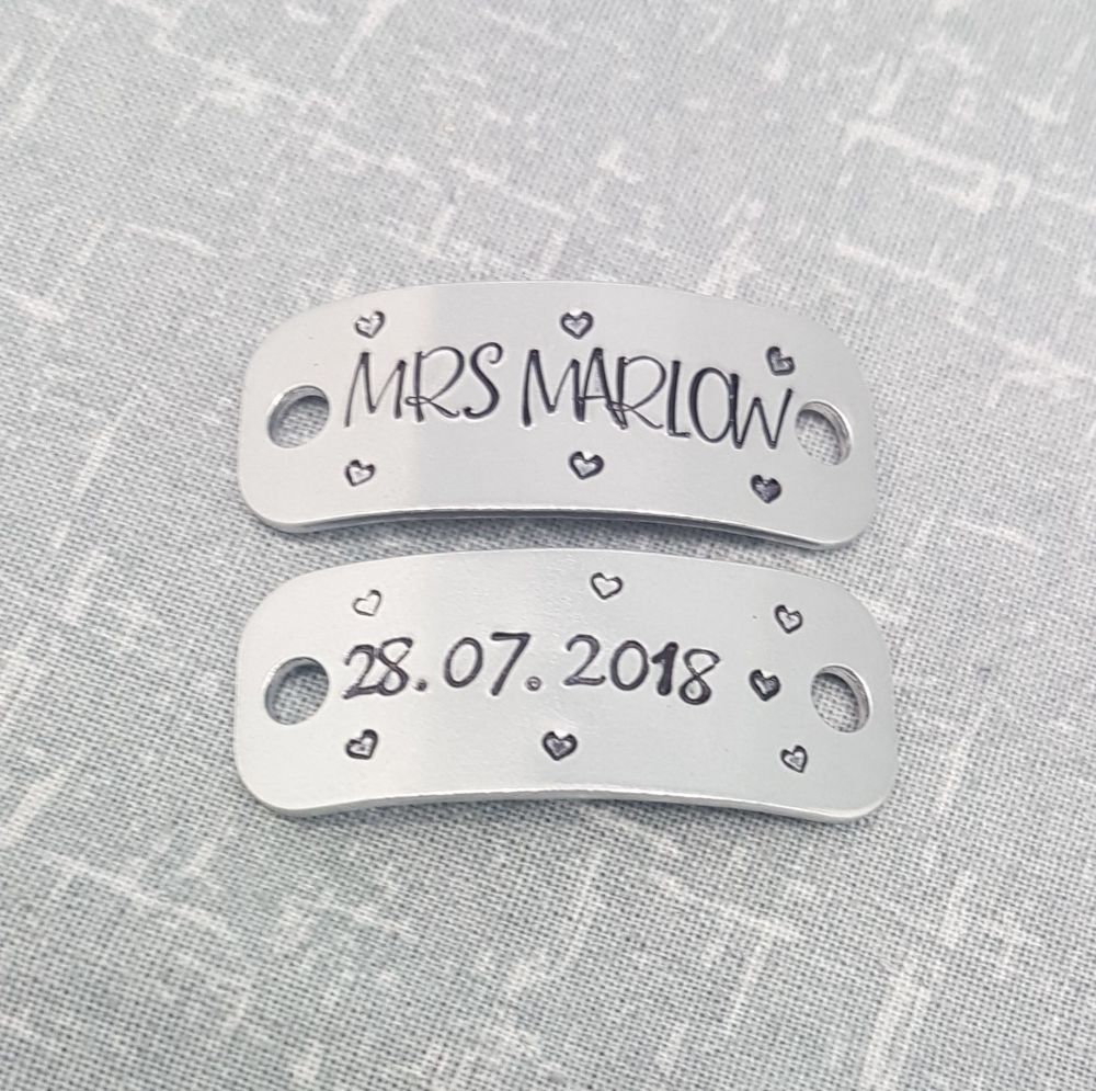 Mrs (name) & Date Trainer Tags  - Wedding Trainer Tags