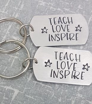 Teach Love Inspire - Dogtag Keyring