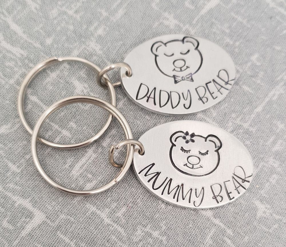 Bear Keyring - Choose your family member - Daddy Bear Keyring - Mummy Bear