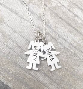 Childs Name Necklace - Boy/Girl Charms