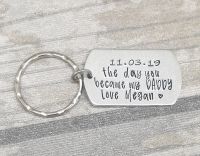 The day you became my Daddy Keyring