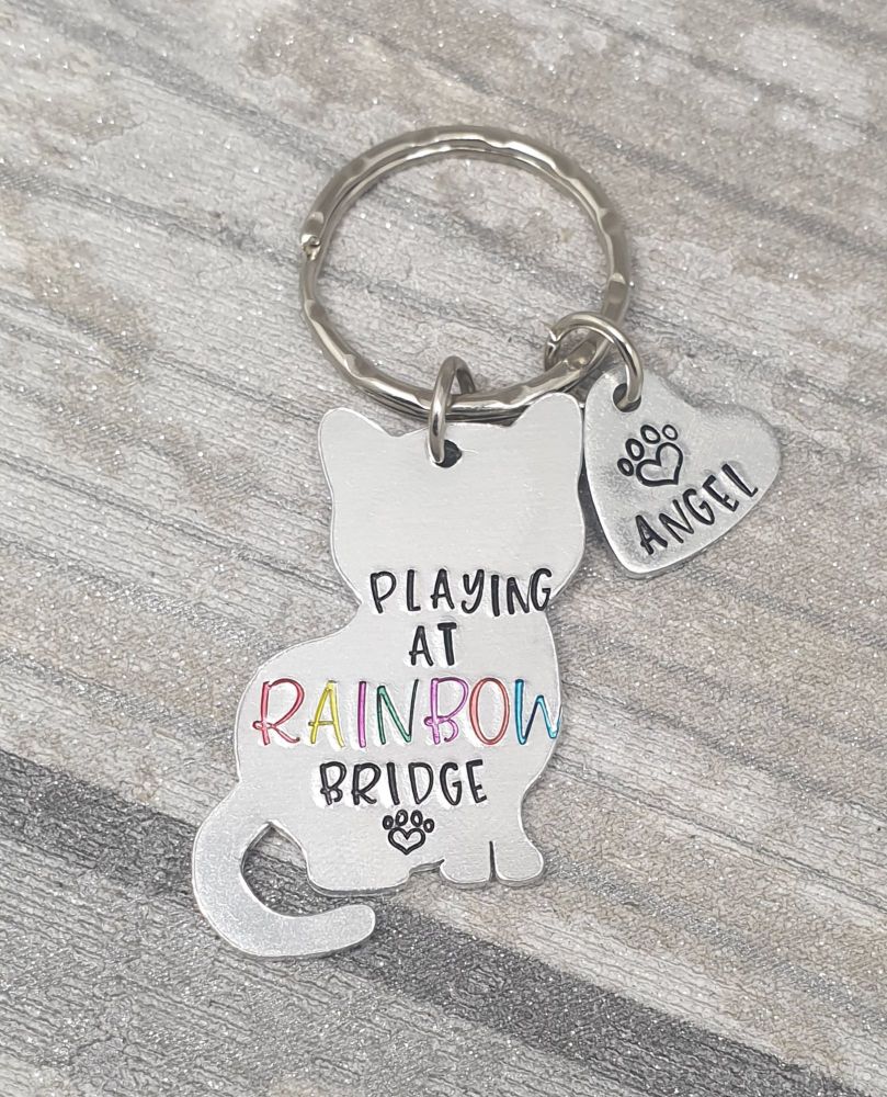 Rainbow Bridge - Cat Keyring