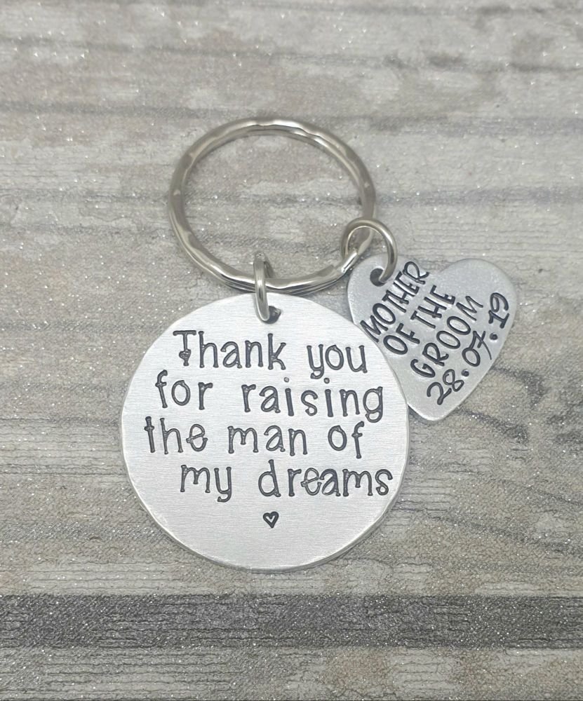 Mother Of The Groom  - Thank you for raising the man of my dreams keyring