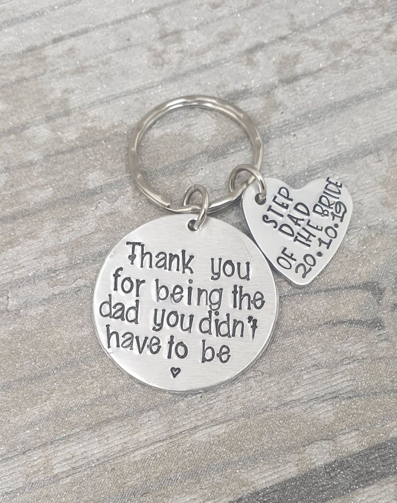 Step Dad Of The Bride  - Thank you for being the dad you didn't have to be. keyring
