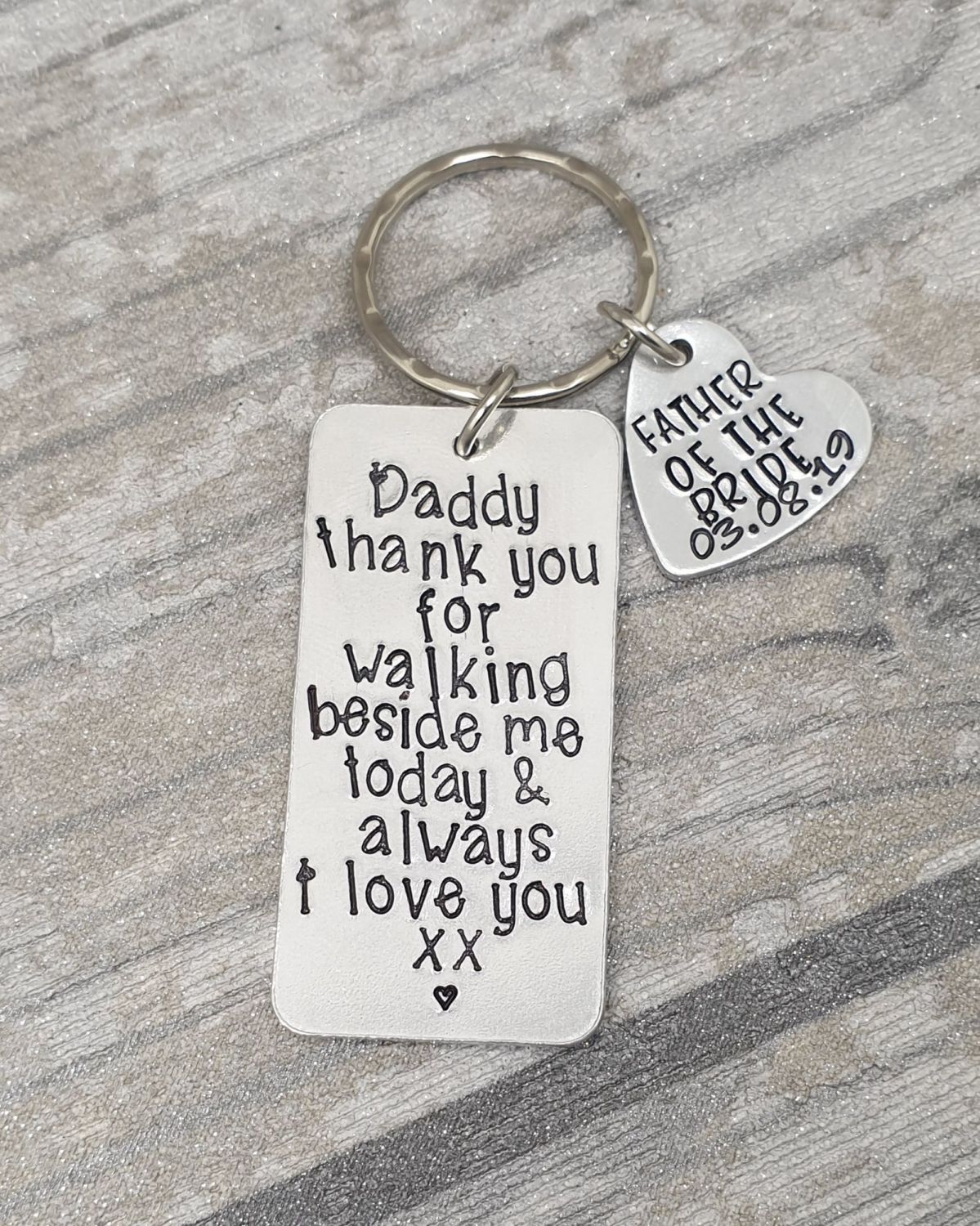 Father of the bride on sale keyring