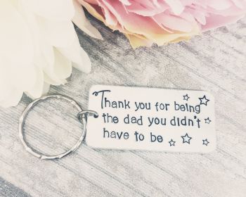 Step Dad Quote Keyring