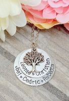 Family Tree Style Necklace - Double layered