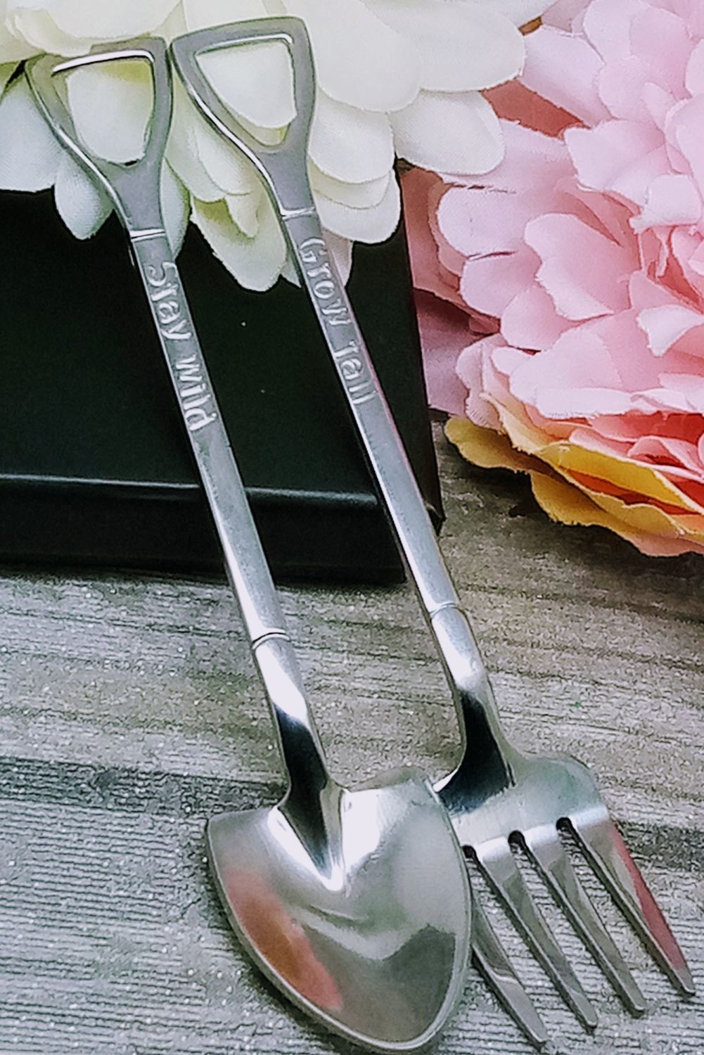 Mini Gardening Tools - Fork & Shovel (Individually or as a set) - Any wordi