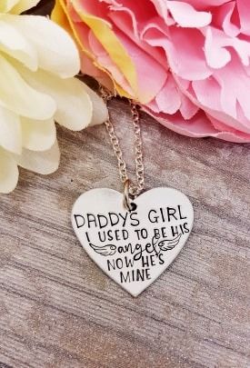 Daddy's Girl. I used to be his angel now hes mine - Necklace