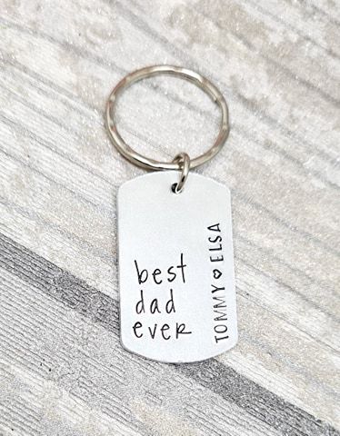 Best Dad Ever - Keyring - Personalised