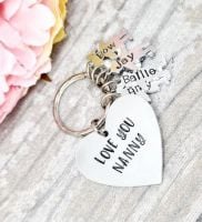 Love You - Heart Keyring with Boy/Girl Tags
