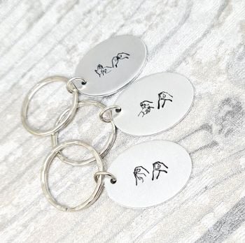 BSL Initial Oval Keyring