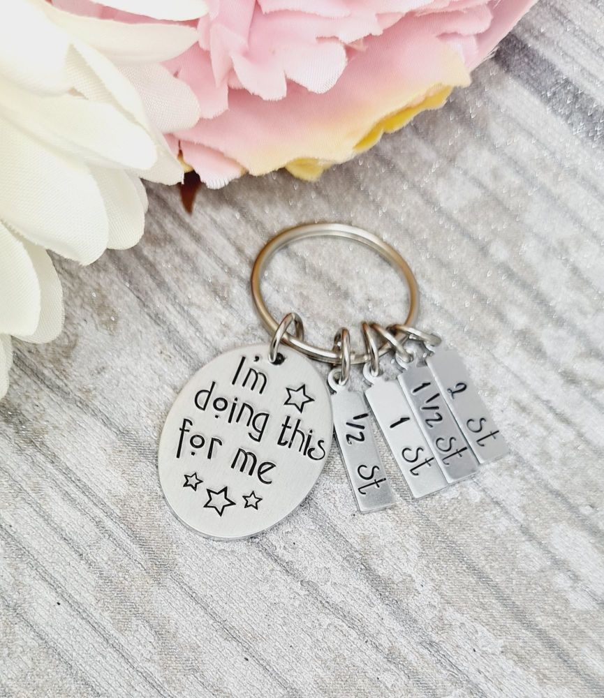 I'm doing this for me - Weight loss keyring with 4x charms