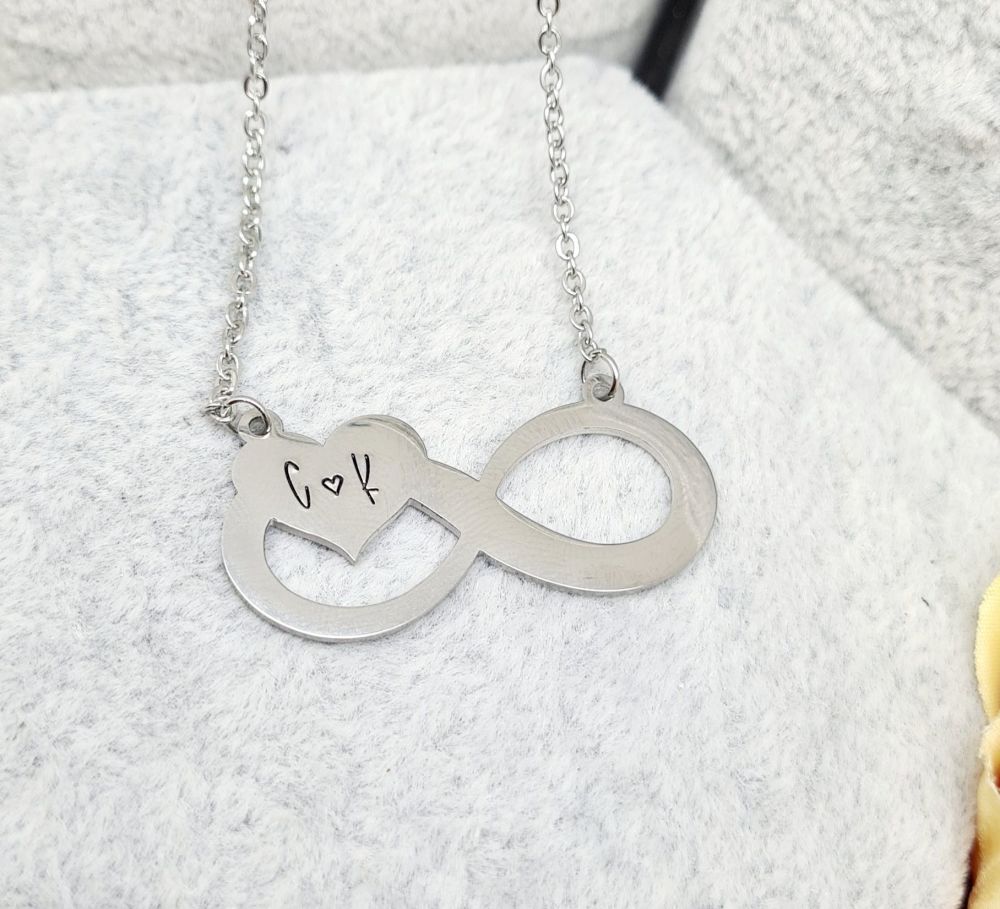 Infinity Heart Necklace - Stainless Steel