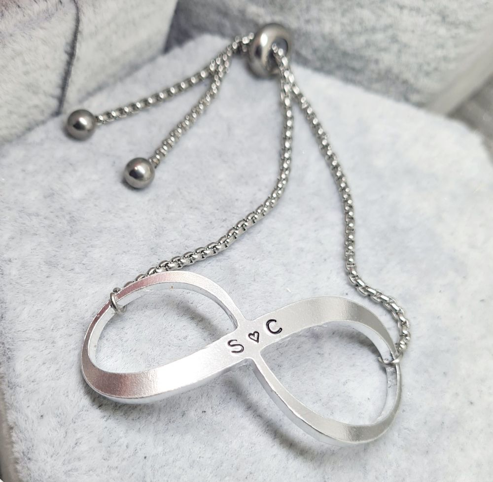 Personalised Infinity Bracelet - Slider Bracelet **FIVER FRIDAY 30/04**