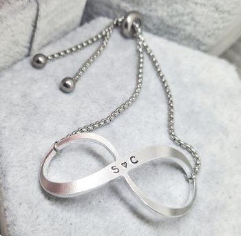 Personalised Infinity Bracelet - Slider Bracelet 