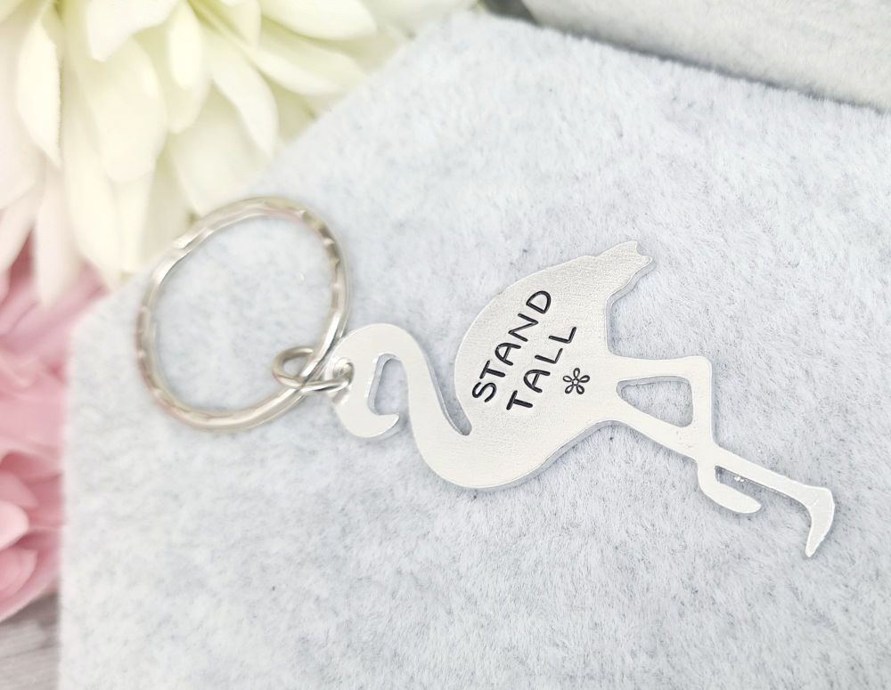 Stand Tall Flamingo Keyring **Fiver Friday 09/07**
