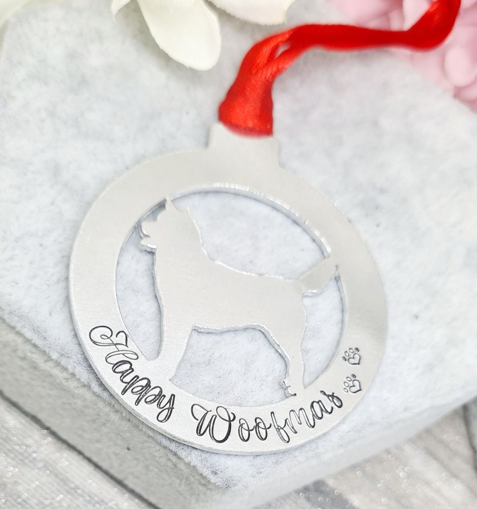 Happy Woofmas - Husky Decoration - 8 Below Charity Decoration.