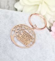 Family Tree  Keyring - Copper - 4 Spaces ***OFFER***
