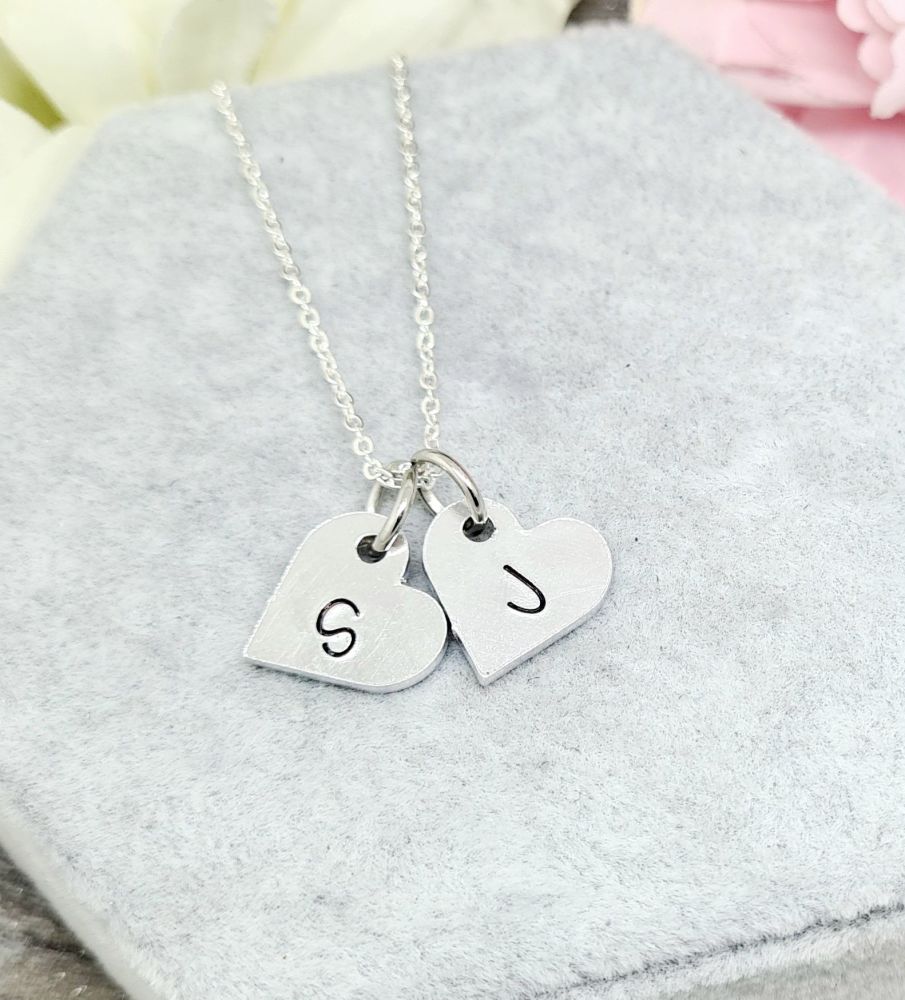 Heart Letter Necklace - Personalised monogram necklace