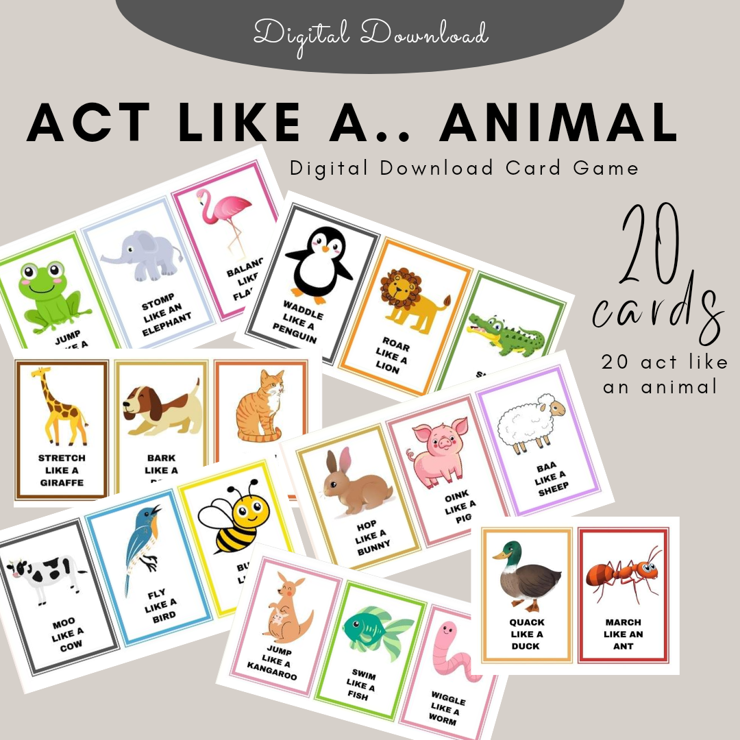 Act Like An Animal - Play Cards