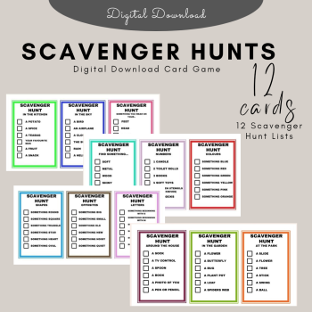Scavenger Hunt Card Games
