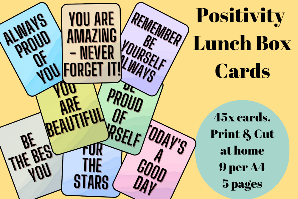 Lunch Box Cards - Positivity